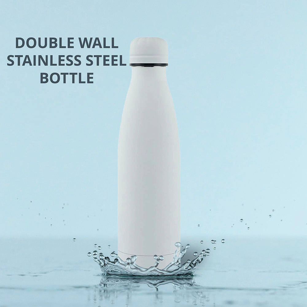 Double Wall Stainless Steel Bottle - White
