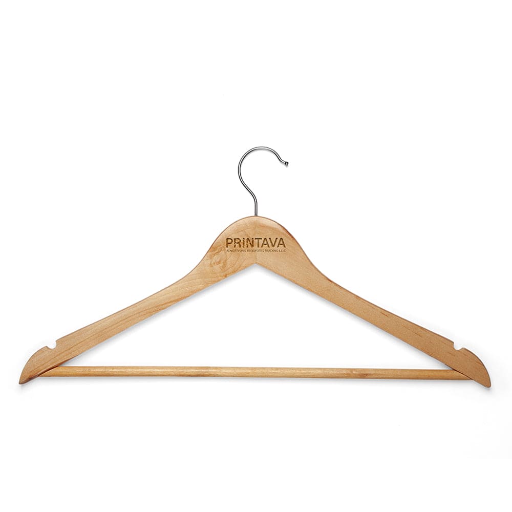 Wood Hanger With logo Engraving 25 Hanger