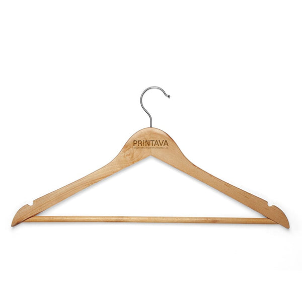 Wood Hanger With logo Engraving