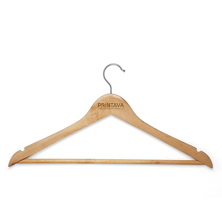 Wood Hanger With logo Engraving