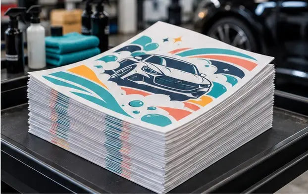 Custom Printed Paper Car Mats - 4 Color Woodfree 100gsm — Bulk stack