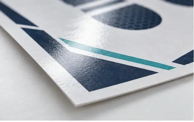 Custom Printed Paper Car Mats - 1 or 2 Color Glossy 135gsm — Paper stock close-up