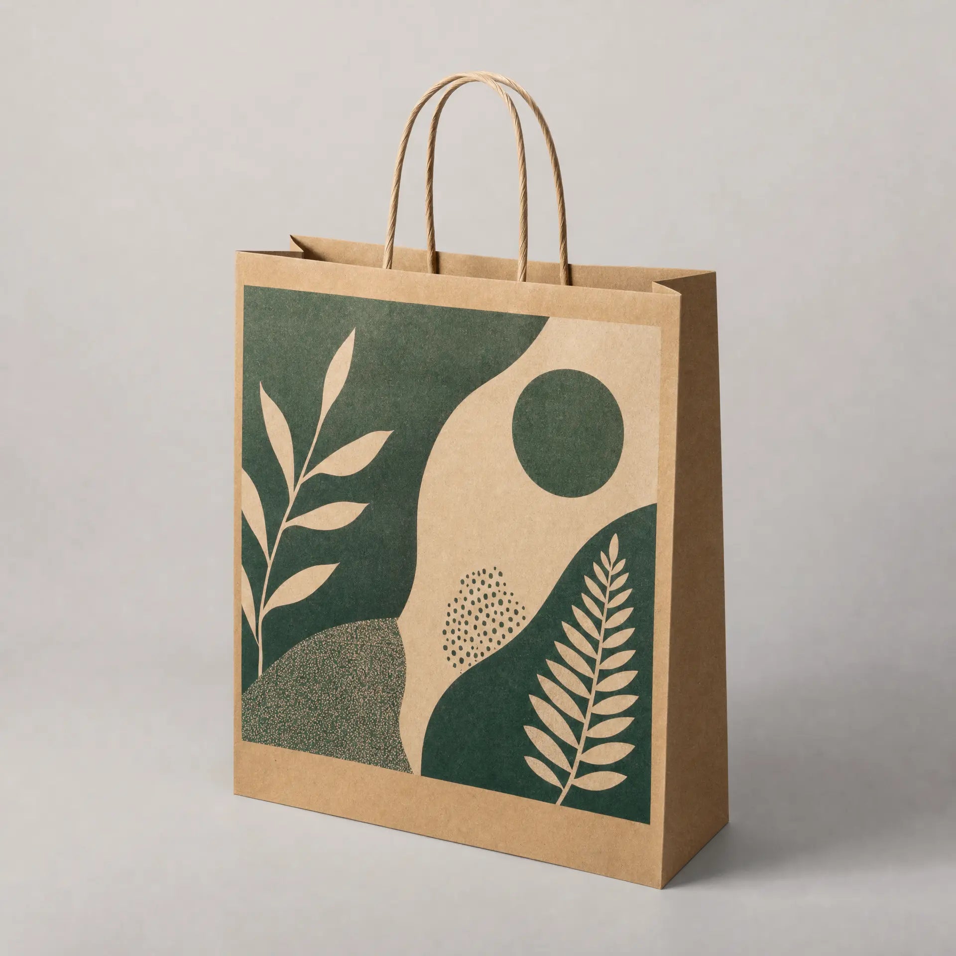 Custom Kraft Shopping Bag - Standard