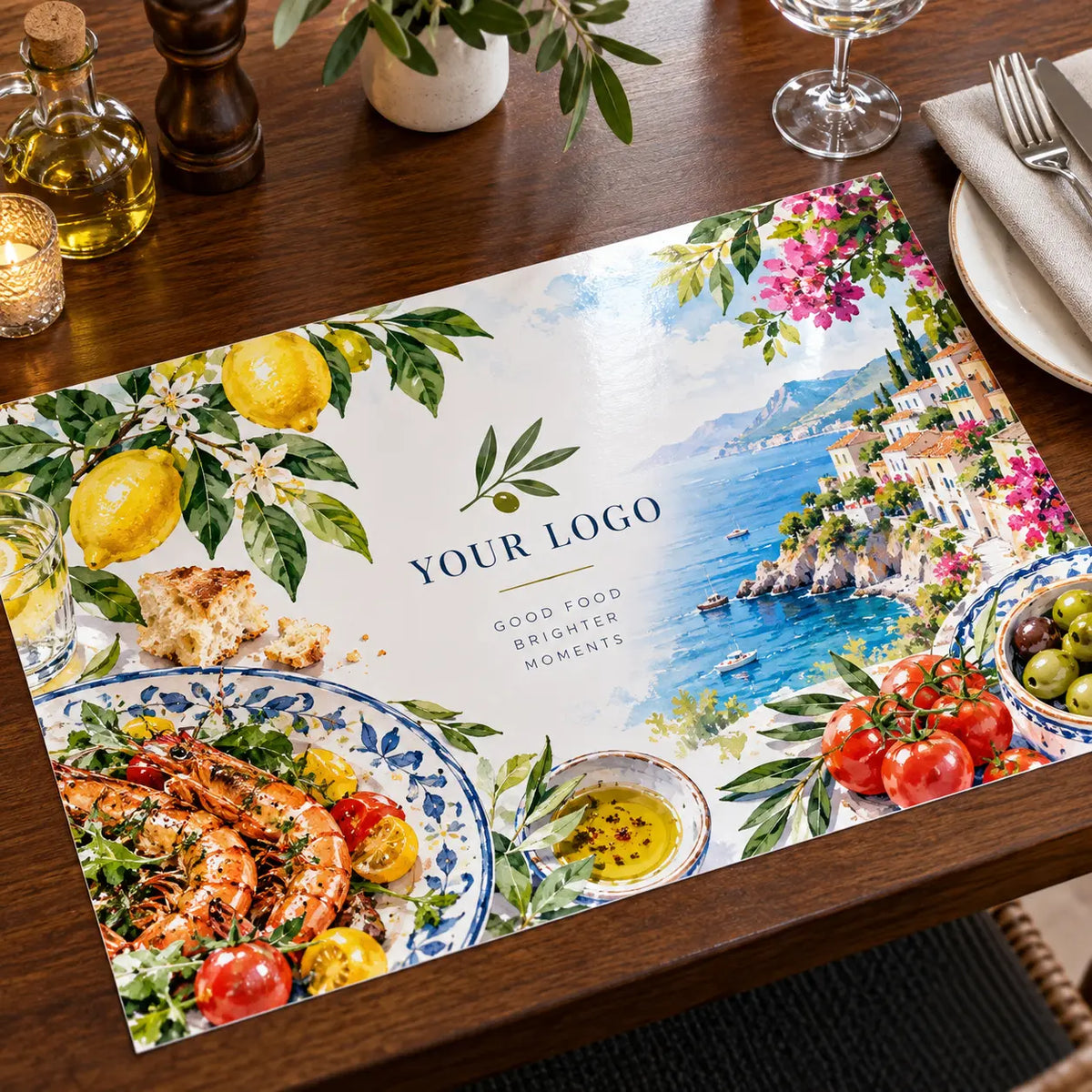 Custom Table Mat – 4 Color, Glossy 135gsm – original custom printing mockup
