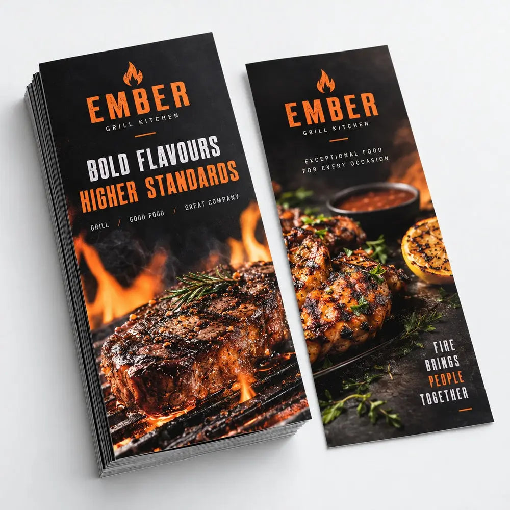 Custom DL Flyer Printing – 135gsm Glossy Paper – custom printed sample, view 1