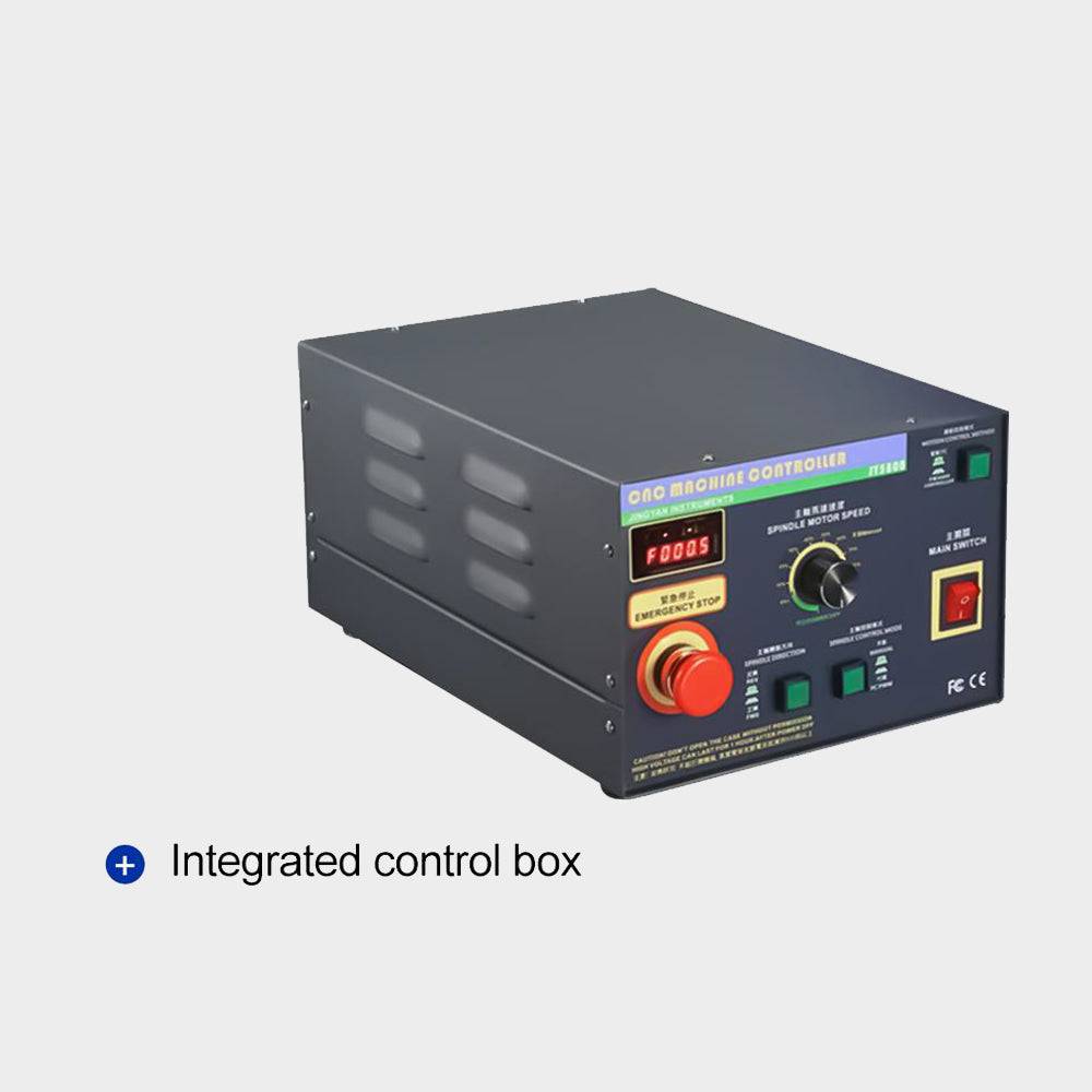 Integrated control box for CNC A3 desktop router, offering stable power and control for industrial engraving and cutting operations.
