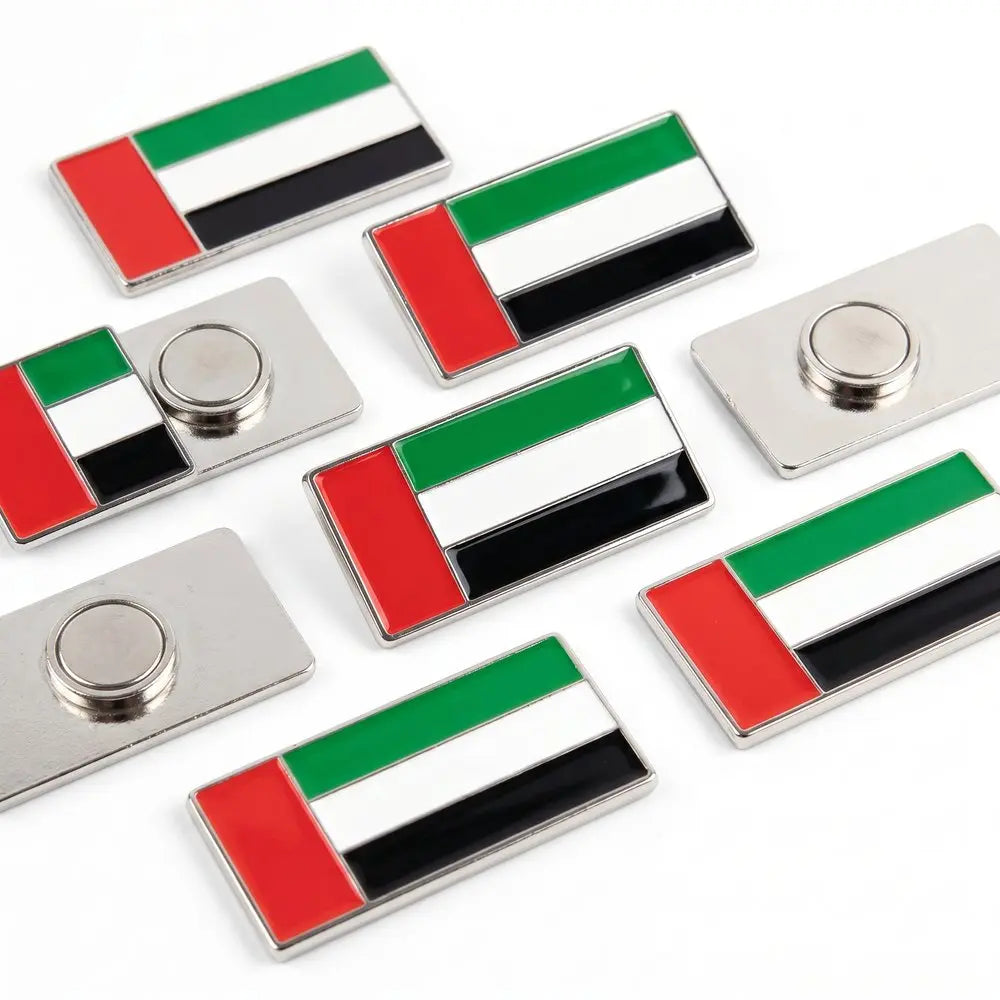 UAE Flag Metal Badge 40x20mm with Magnet – NDB-21-WM
