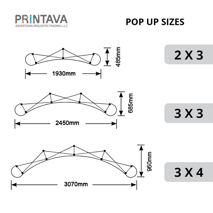 POP UP DISPLAY BACKDROP 2X3