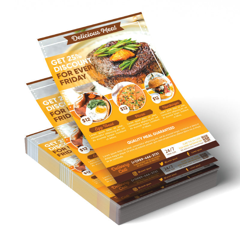 Flyer Printing Glossy paper 170 gsm.