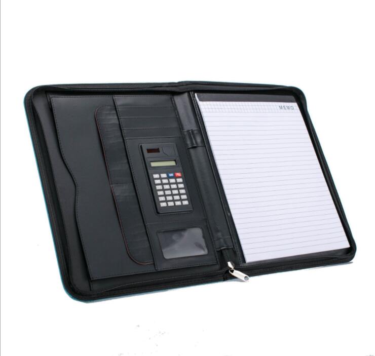 Prtfolio A4  Fabric Portfolio Zipper Closure With Calculator