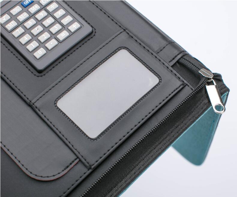 Prtfolio A4  Fabric Portfolio Zipper Closure With Calculator